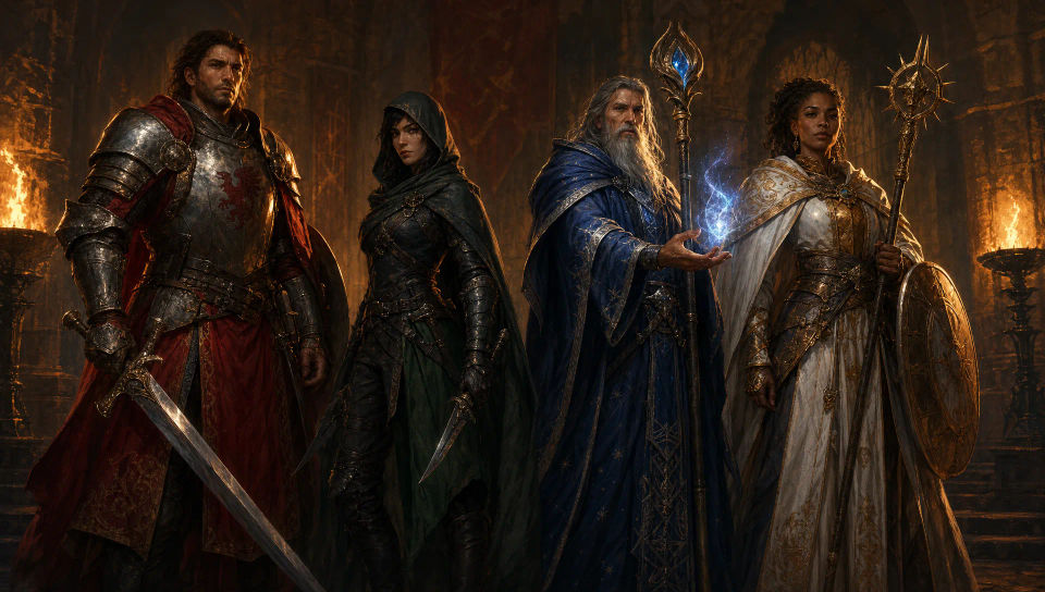 Adventuring party lineup