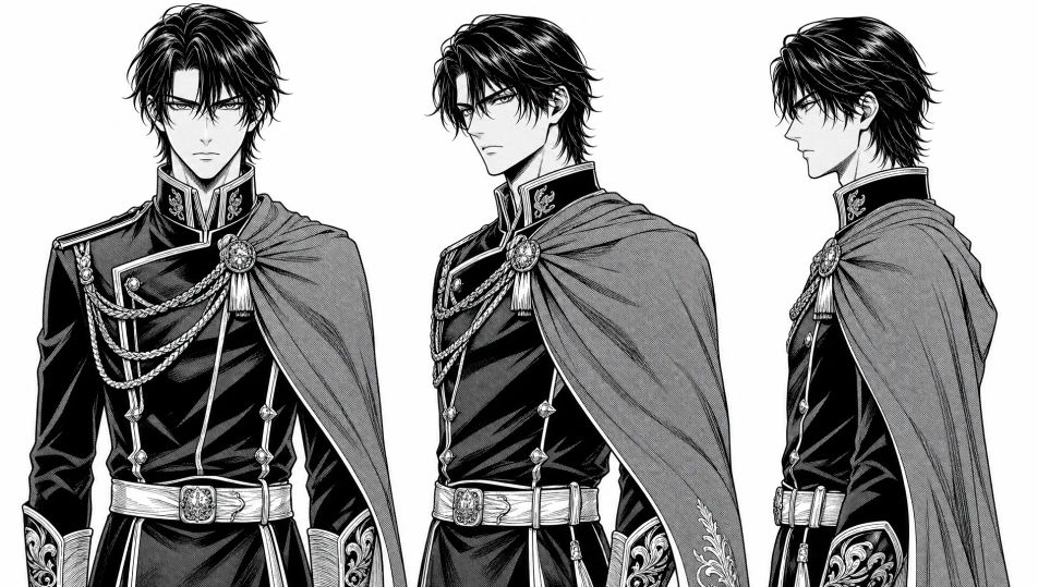 Three-quarter character turnaround