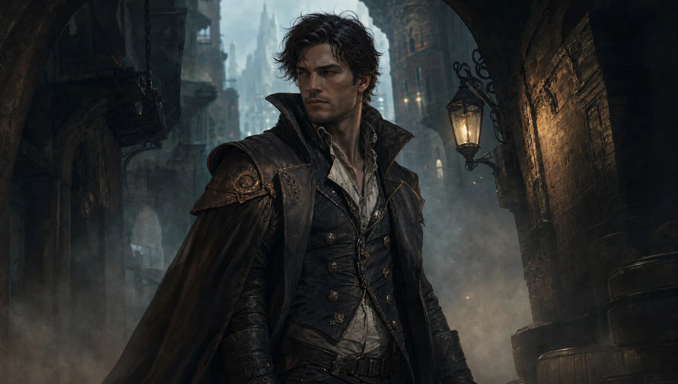 Scene-setting portrait key art