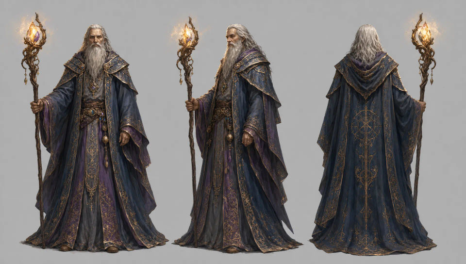Wizard portrait turnaround