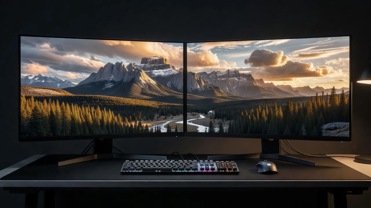 Dual-monitor setup
