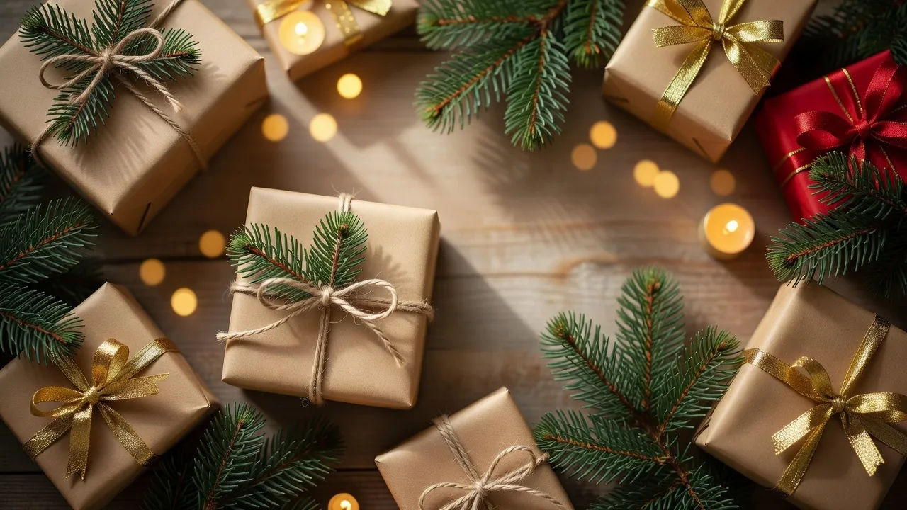 Gift-wrapping table overhead