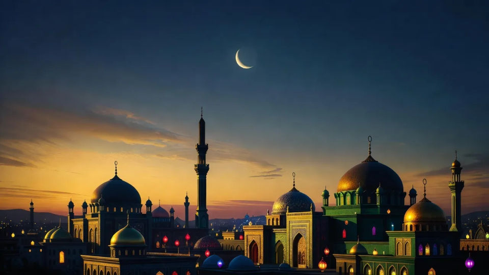 Mosque skyline panorama