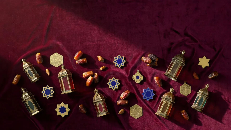Ornamental flat-lay