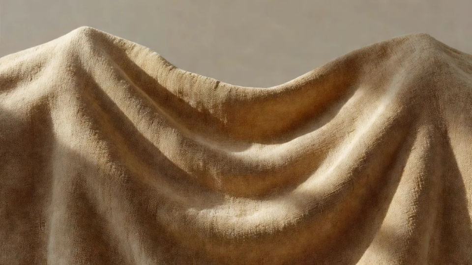 Folded drape wide shot