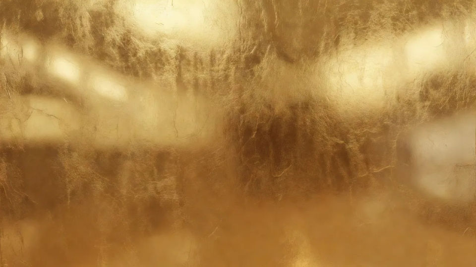 Gilded wall wide shot