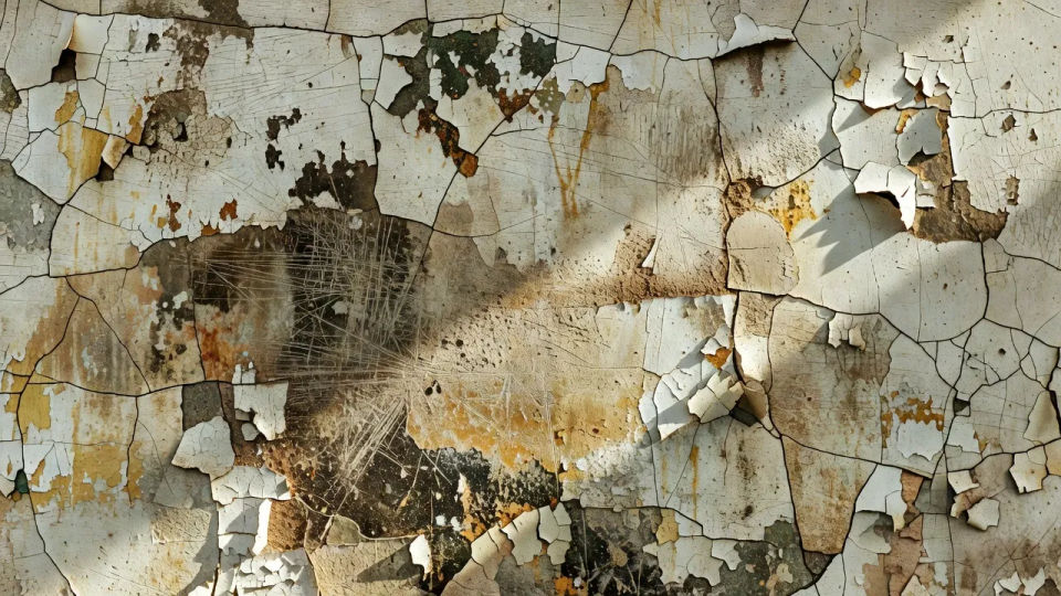 Weathered wall wide shot