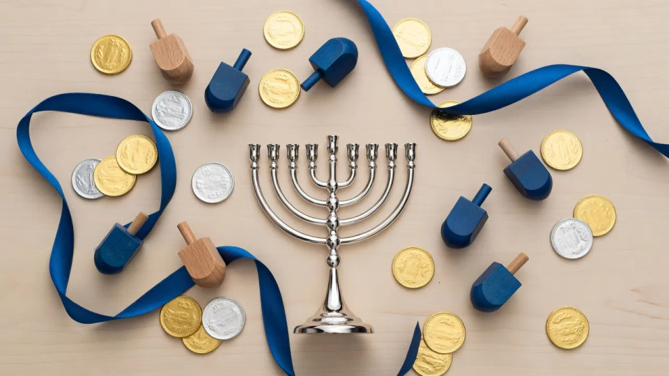 Festive flat-lay banner