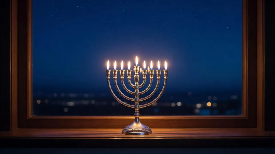 Candlelit evening panorama