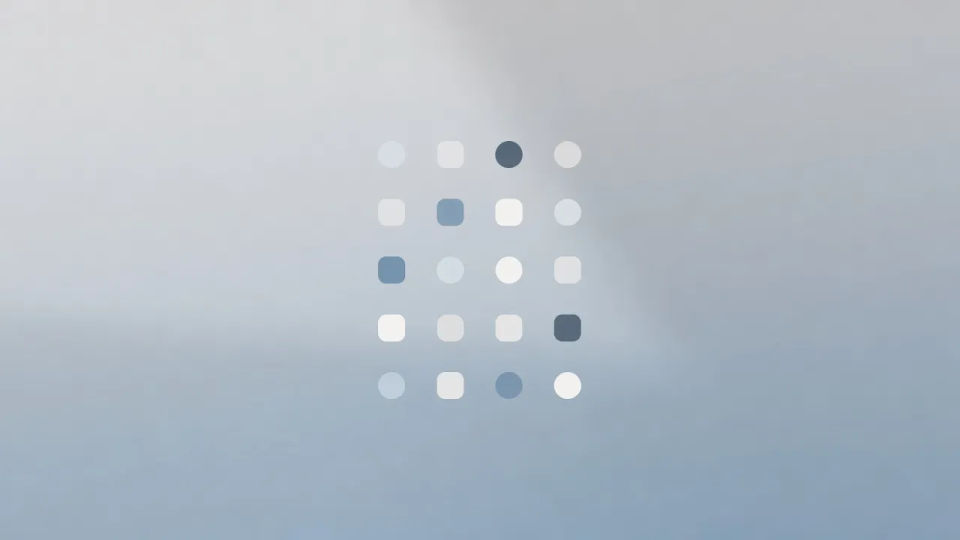 Home screen with icons