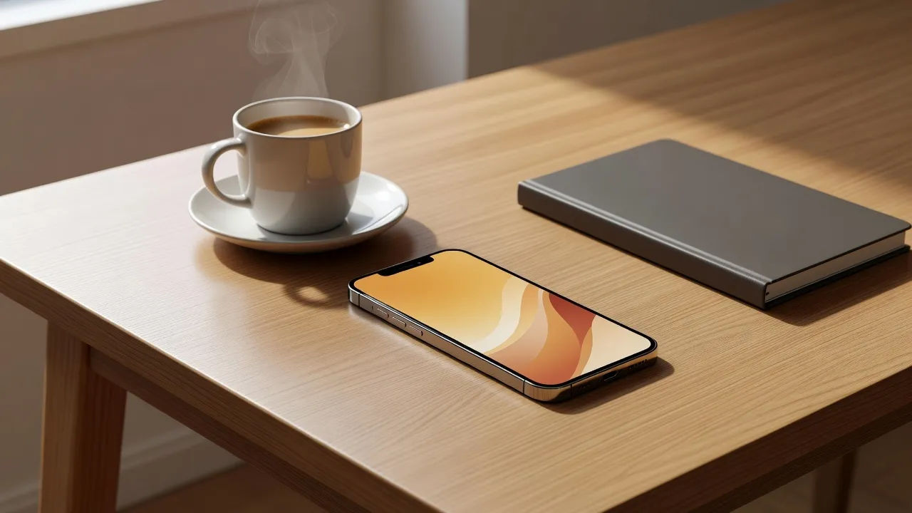 Phone on a desk