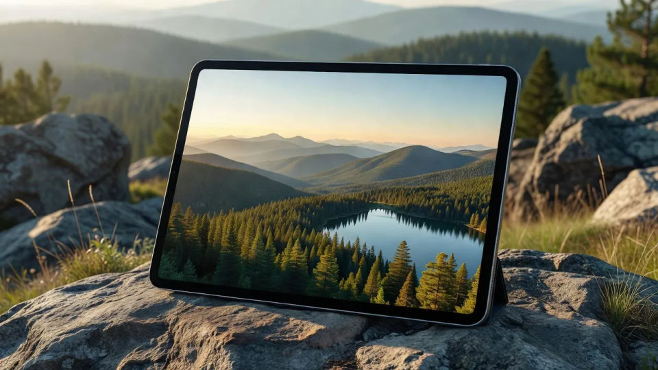 Tablet in landscape