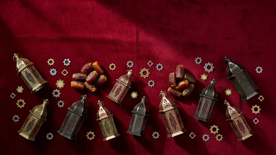Ornamental flat-lay