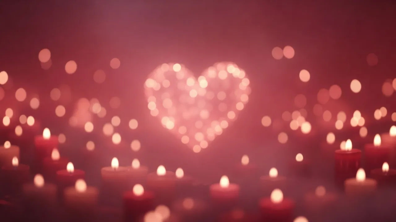 Heart bokeh panorama