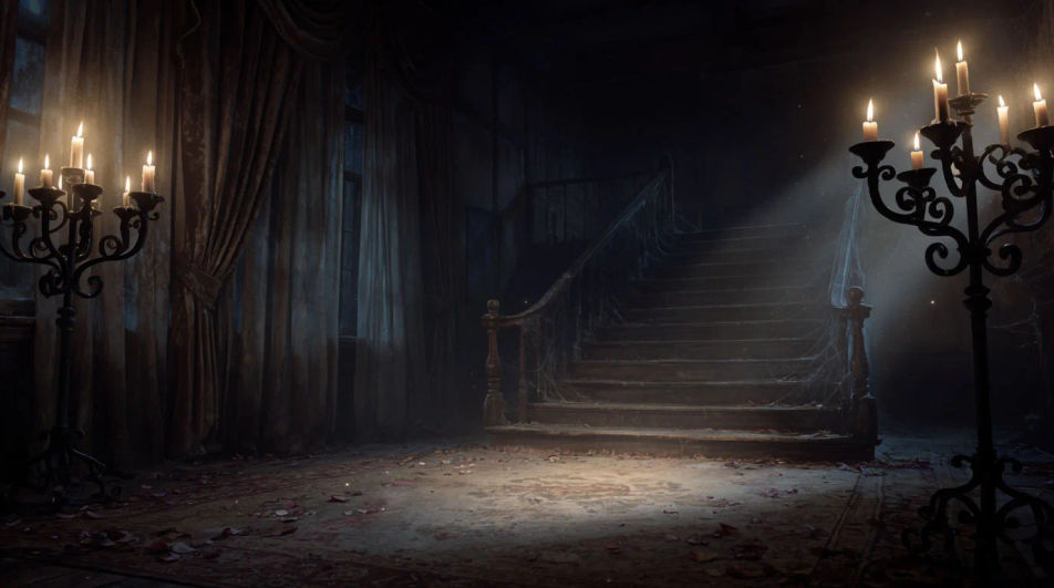 Hall hanté aux bougies