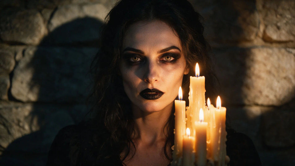 Moody candlelight