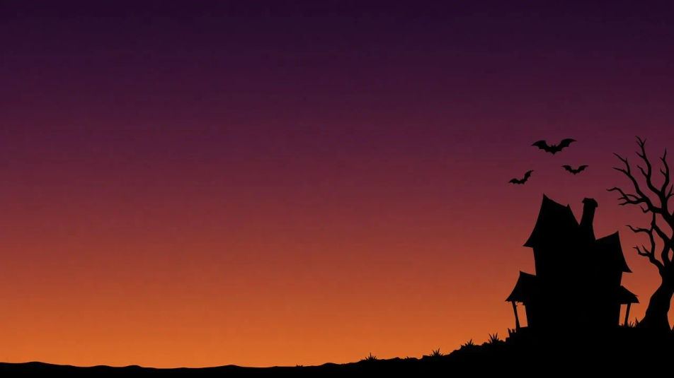 Silhouette background with open sky