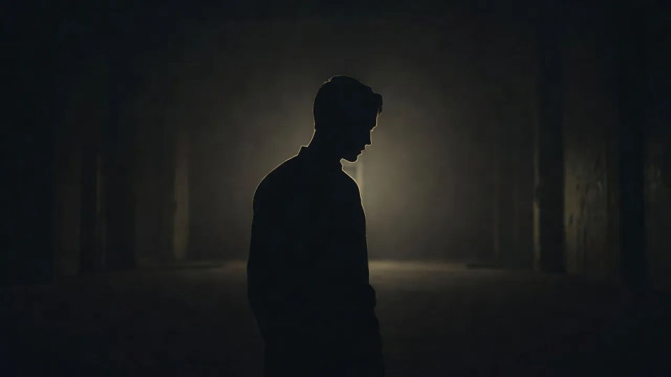 Backlit silhouette crop