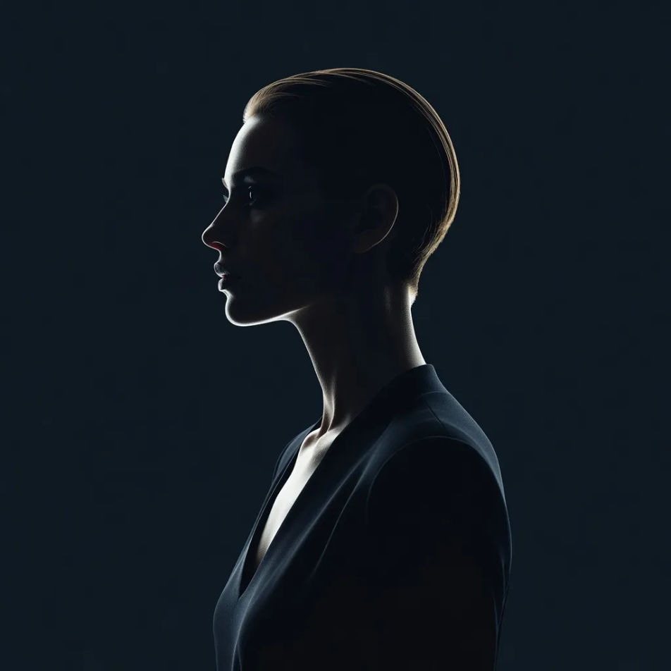Side-profile silhouette crop