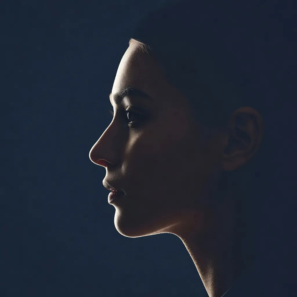 Side-profile silhouette crop