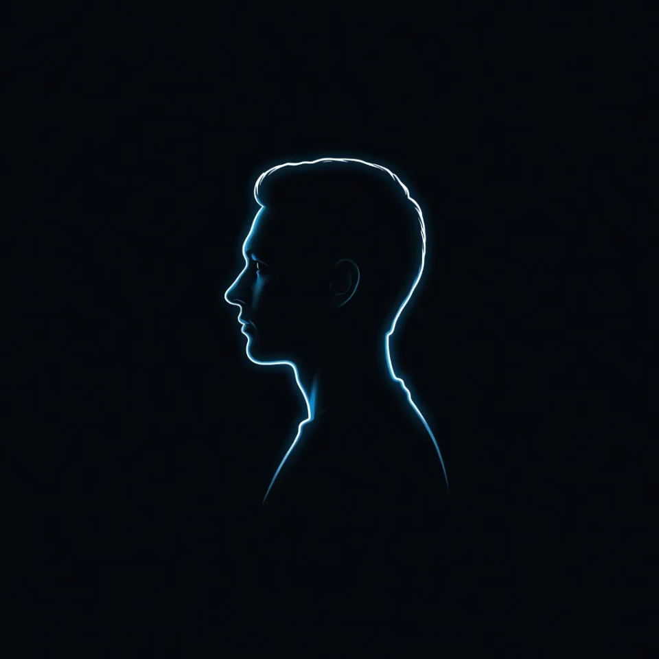 Side-profile silhouette crop