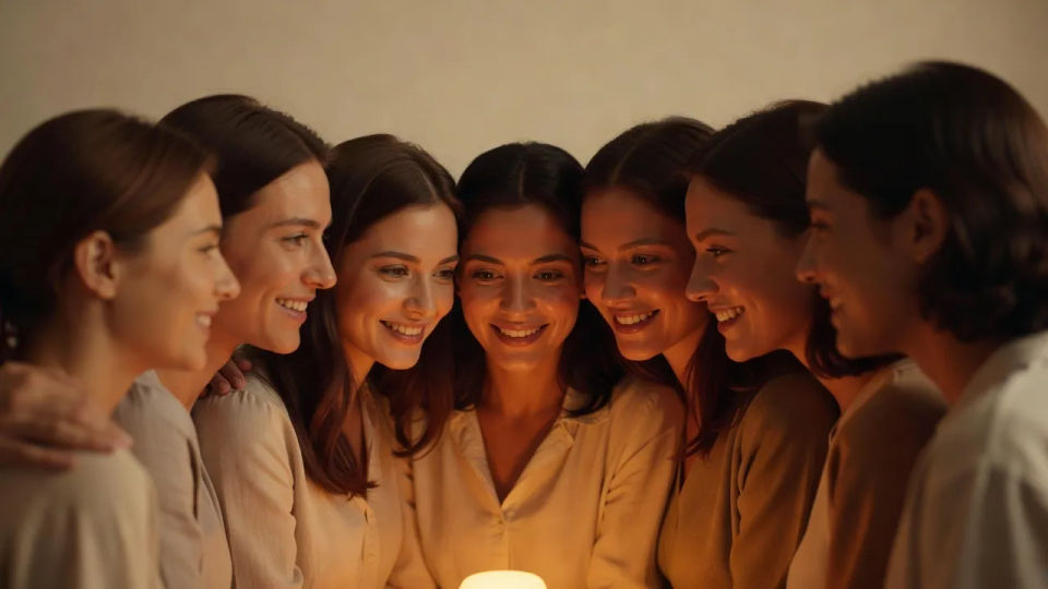 Overlapping huddle crop