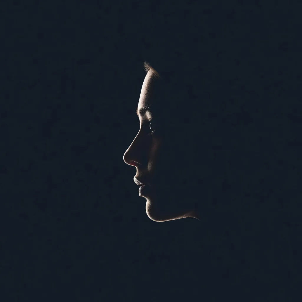Side-profile silhouette crop