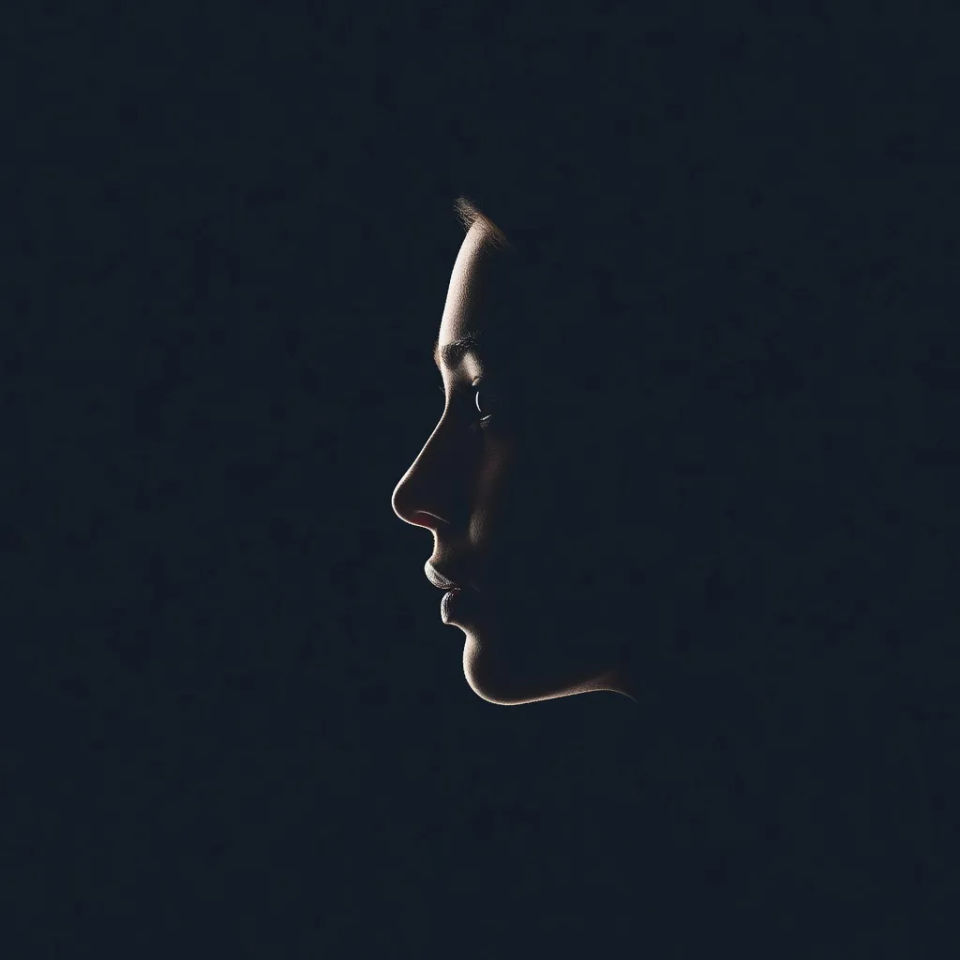 Side-profile silhouette crop