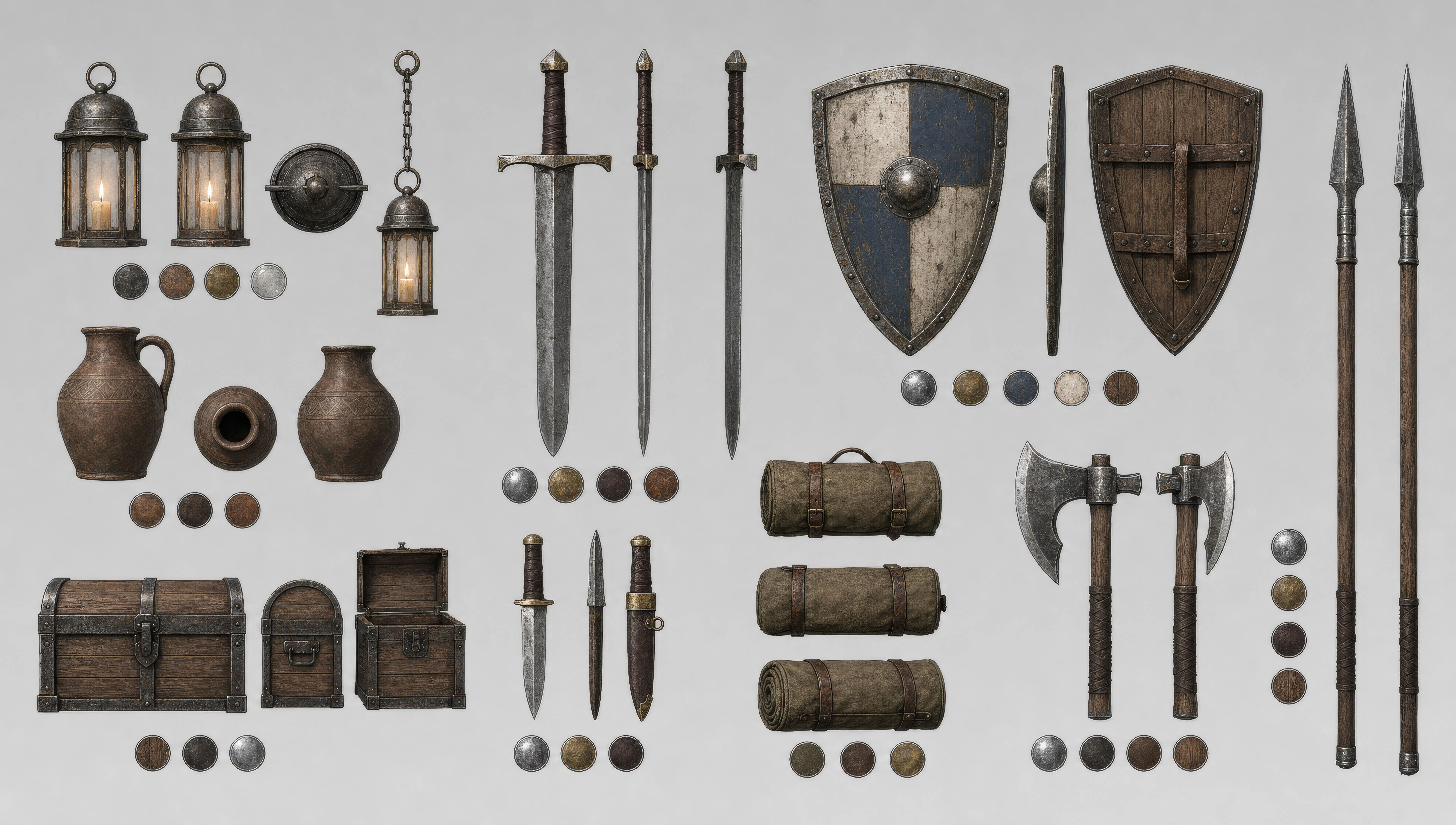 Prop and weapon callout sheet