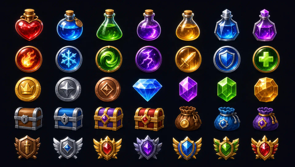 Icon set grid