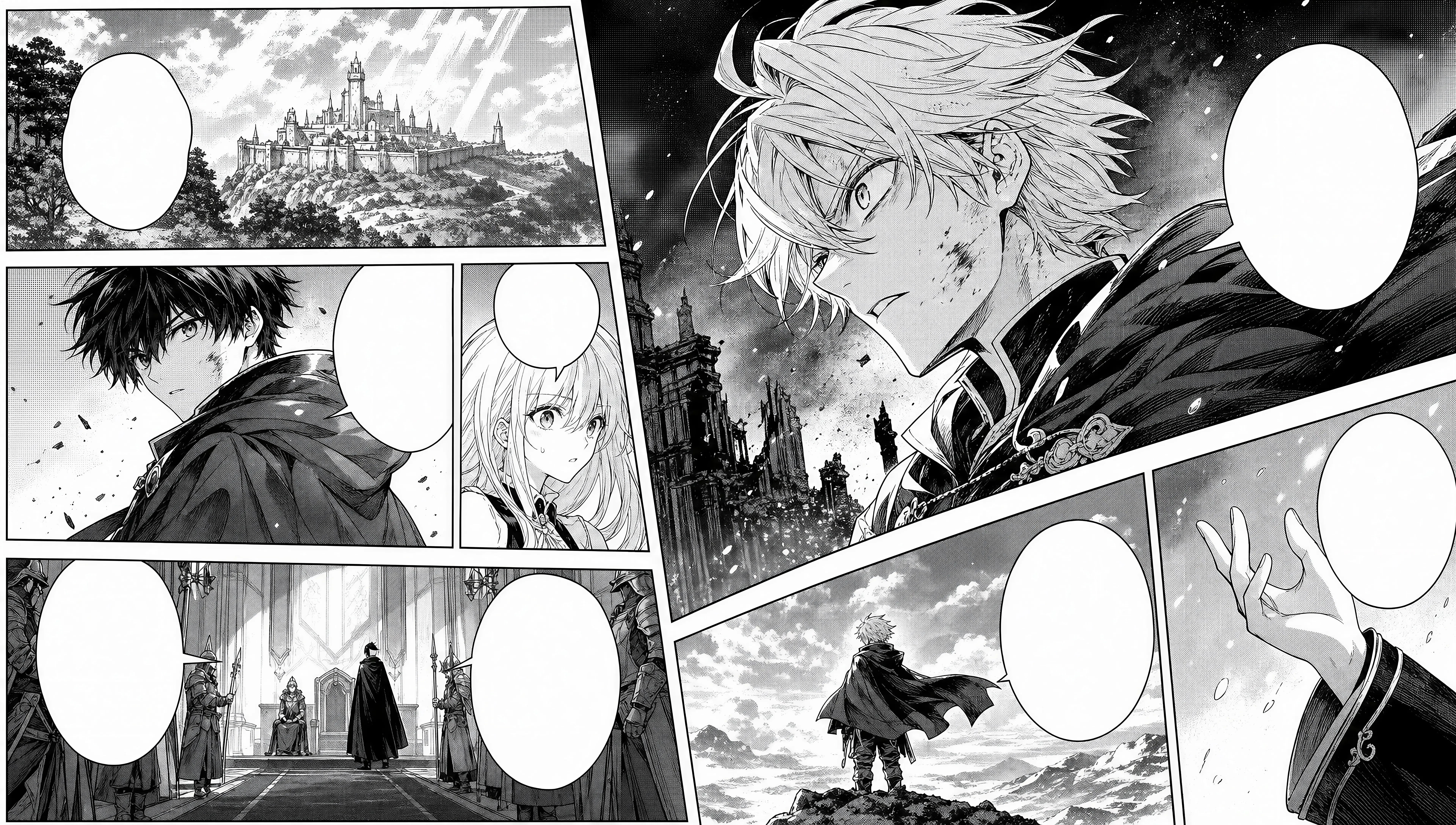 Mixed manga grid