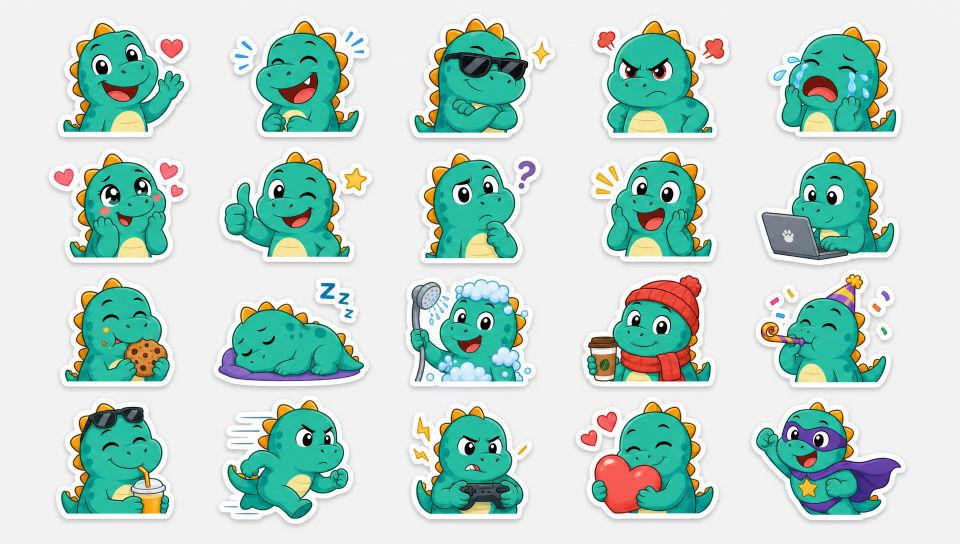 Sticker pack grid