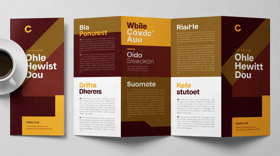 Tri-fold open spread