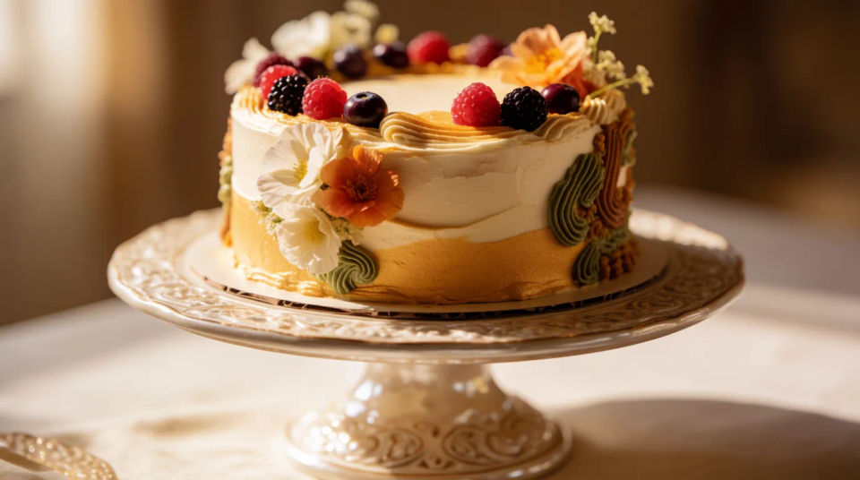 Tarta entera en exposición