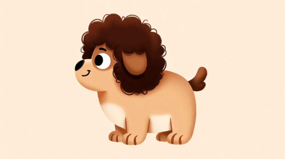 Single dog graphic
