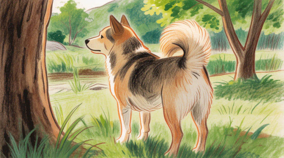 Dog with background