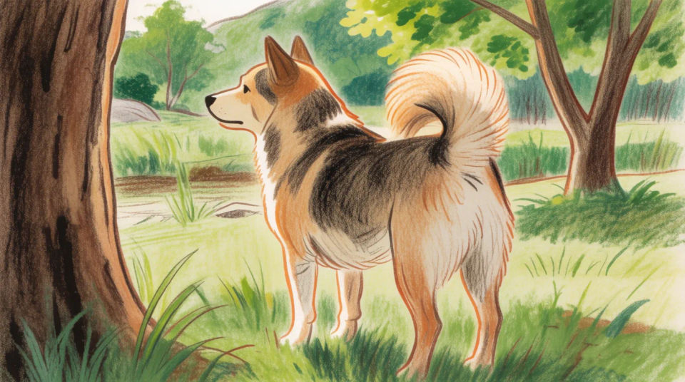 Dog with background