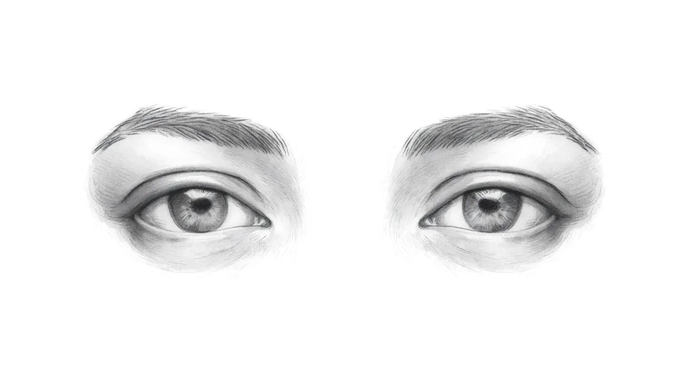 Pair of eyes facing forward