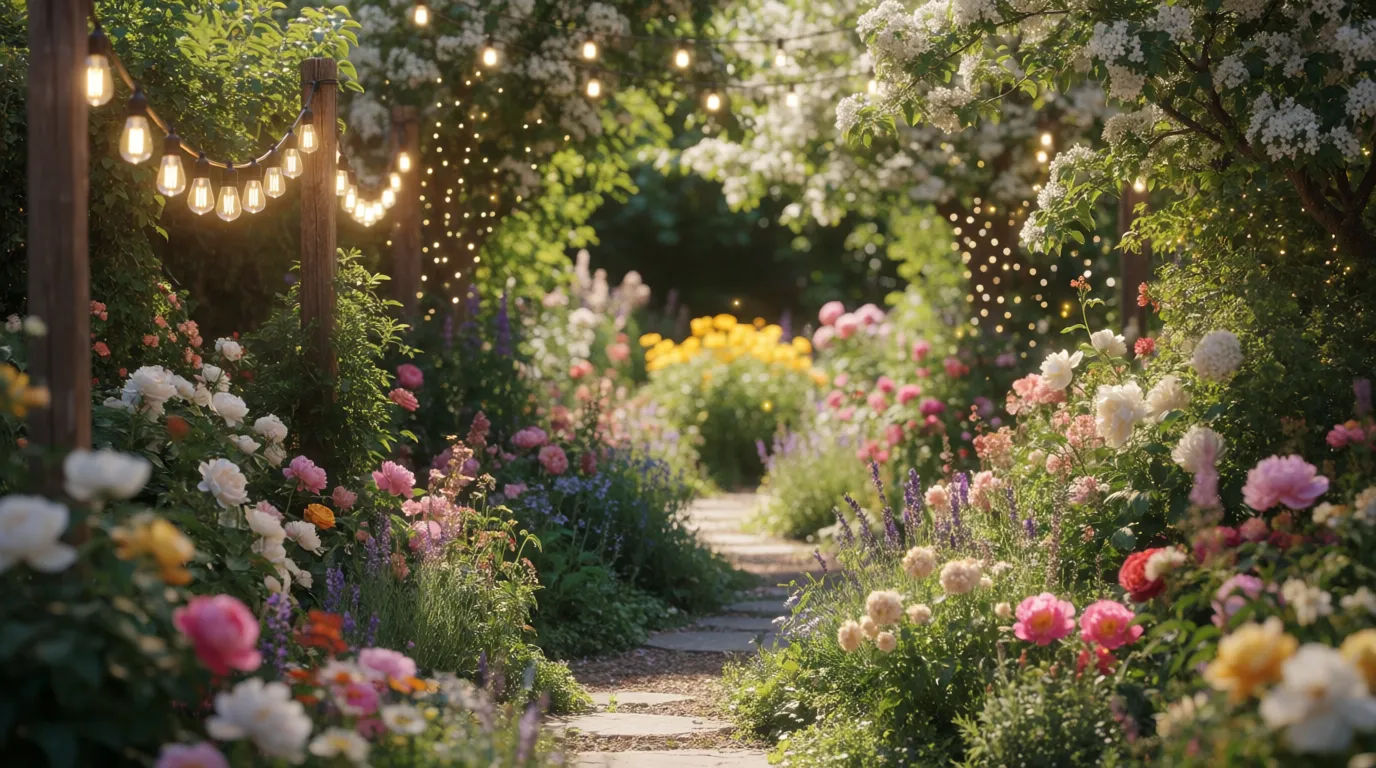 Flower garden pathway