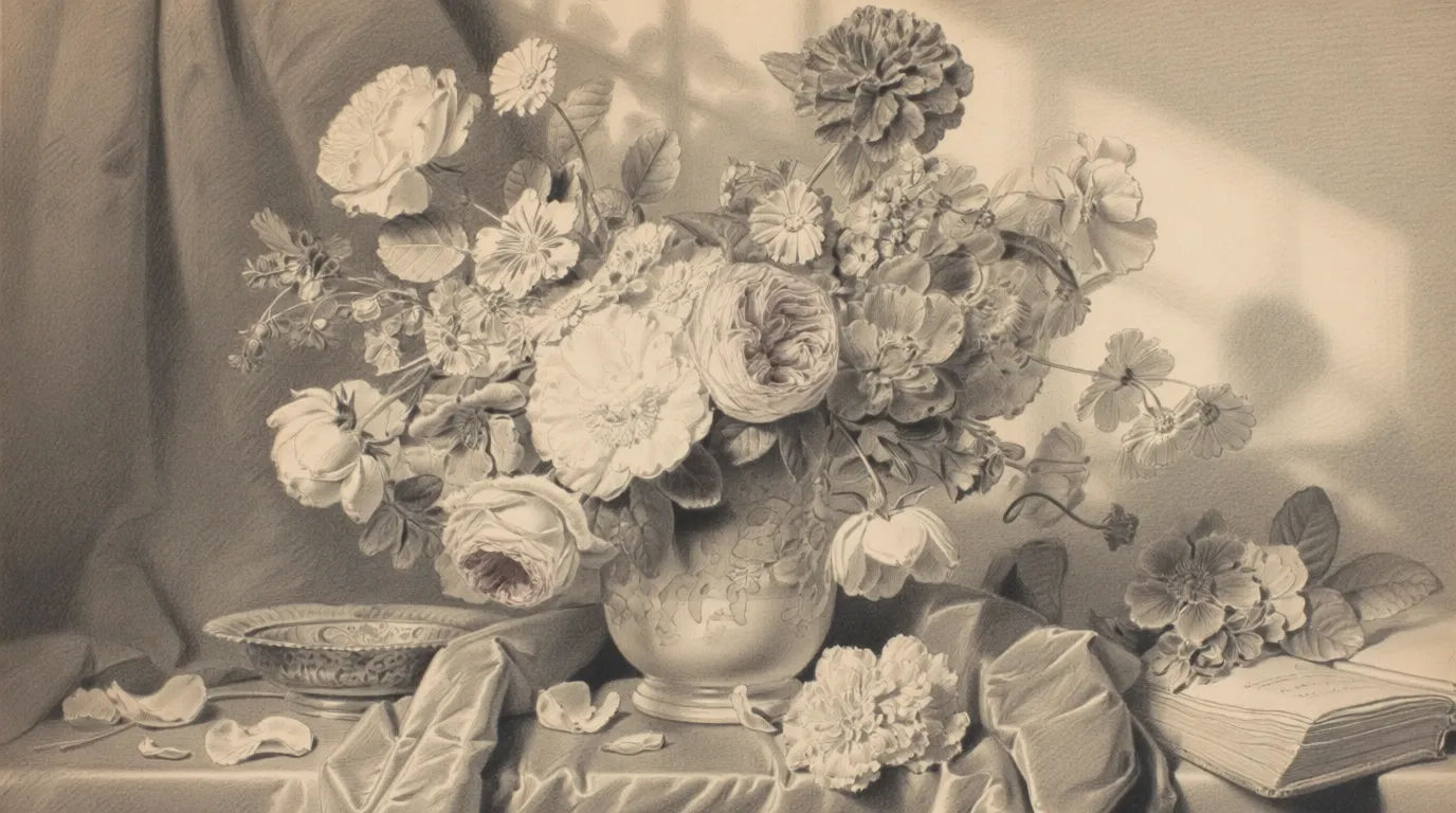 Vase with bouquet