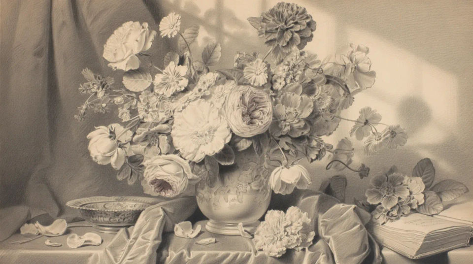 Vase with bouquet