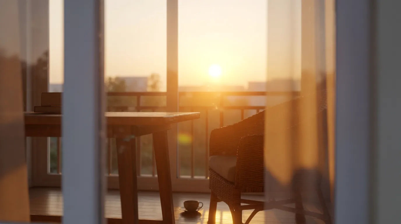 Window sunrise view