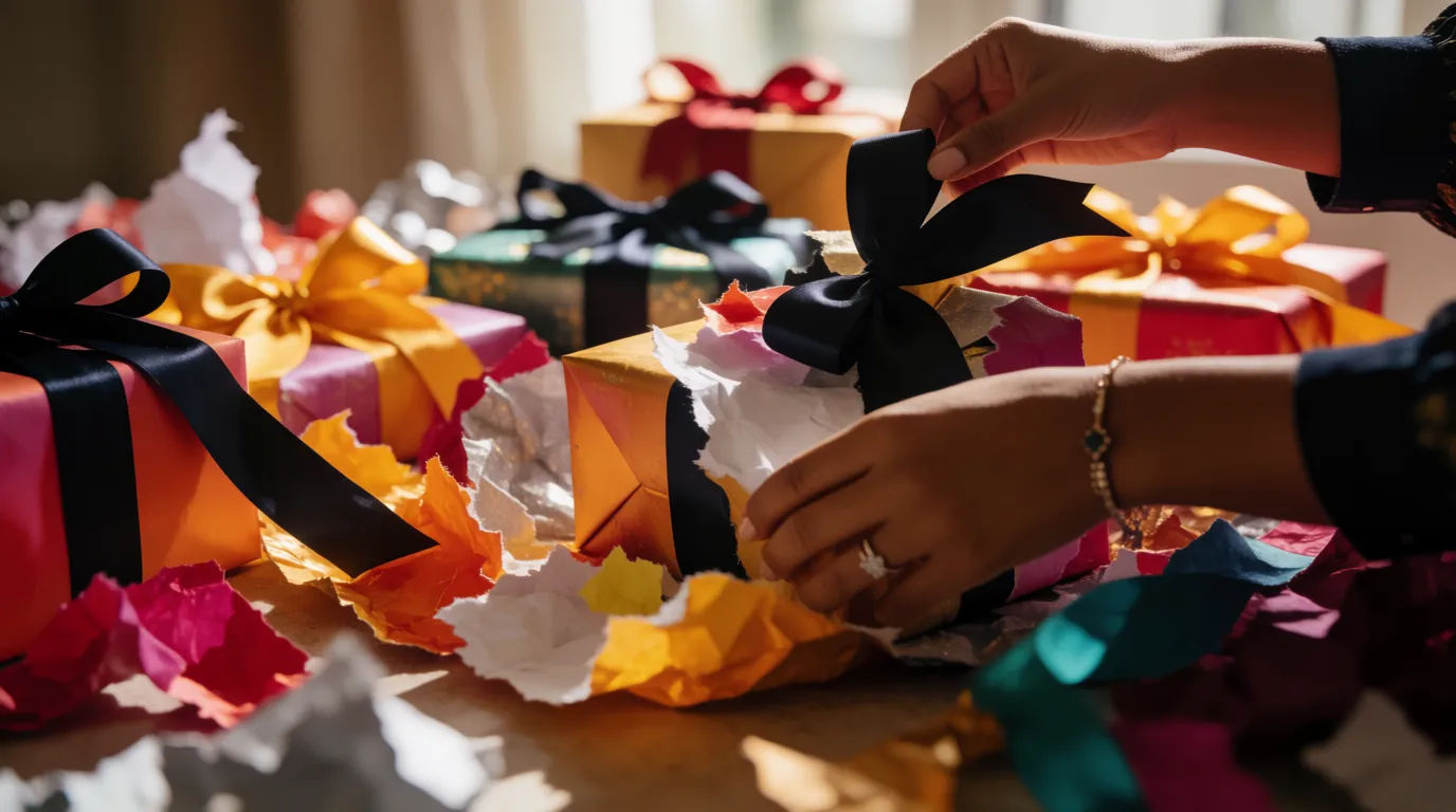 Gift-giving scene