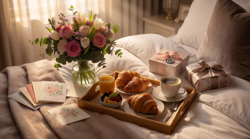 Breakfast table setup