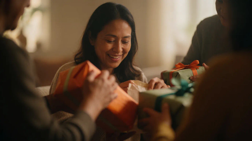 Gift opening moment