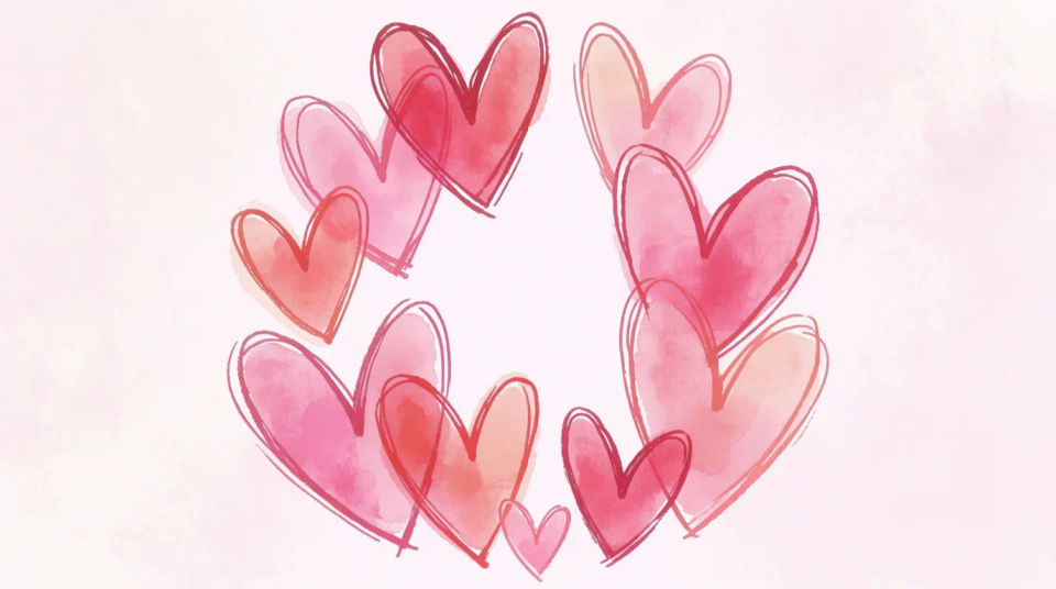 Multiple hearts arrangement