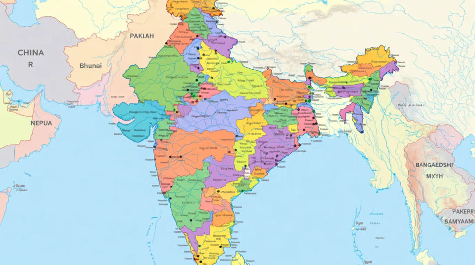 Full India map view