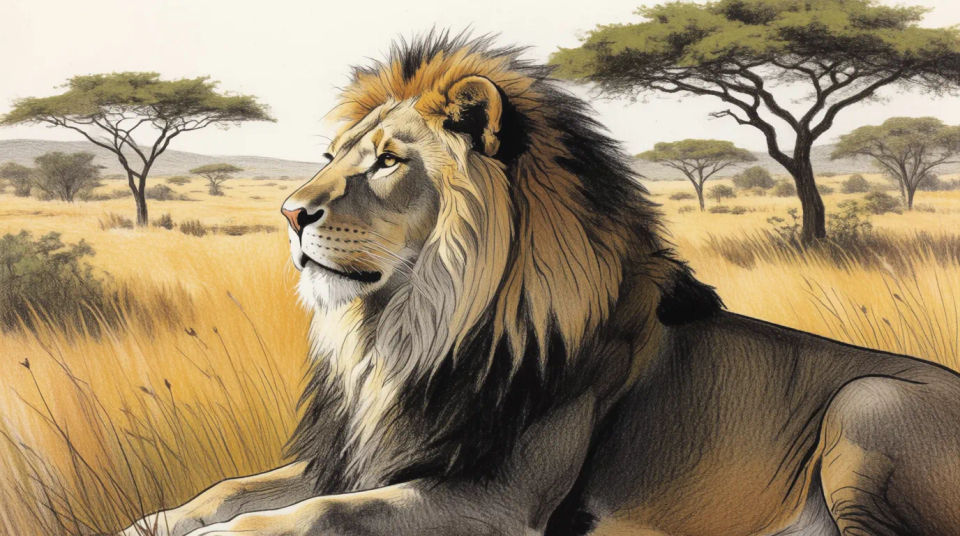 Savanna landscape setting