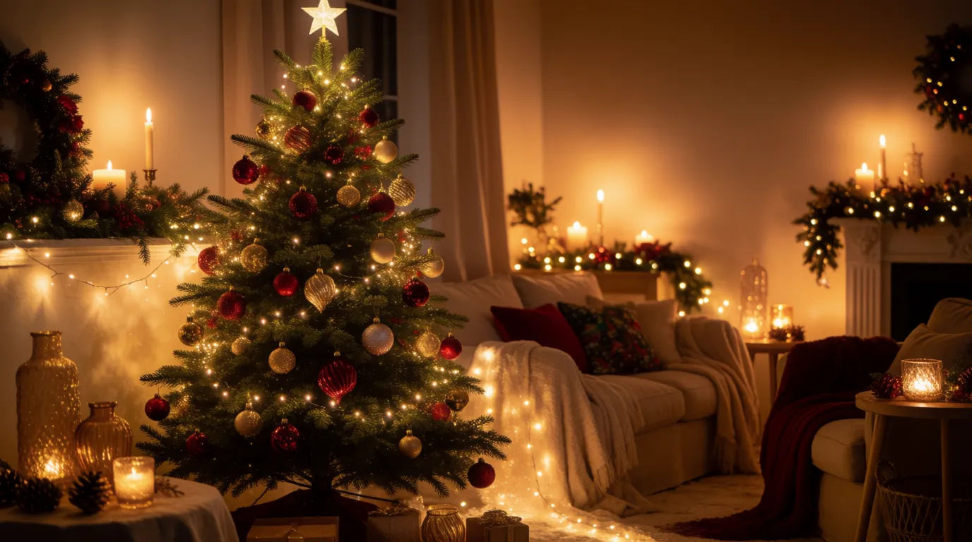 Decorated Christmas room