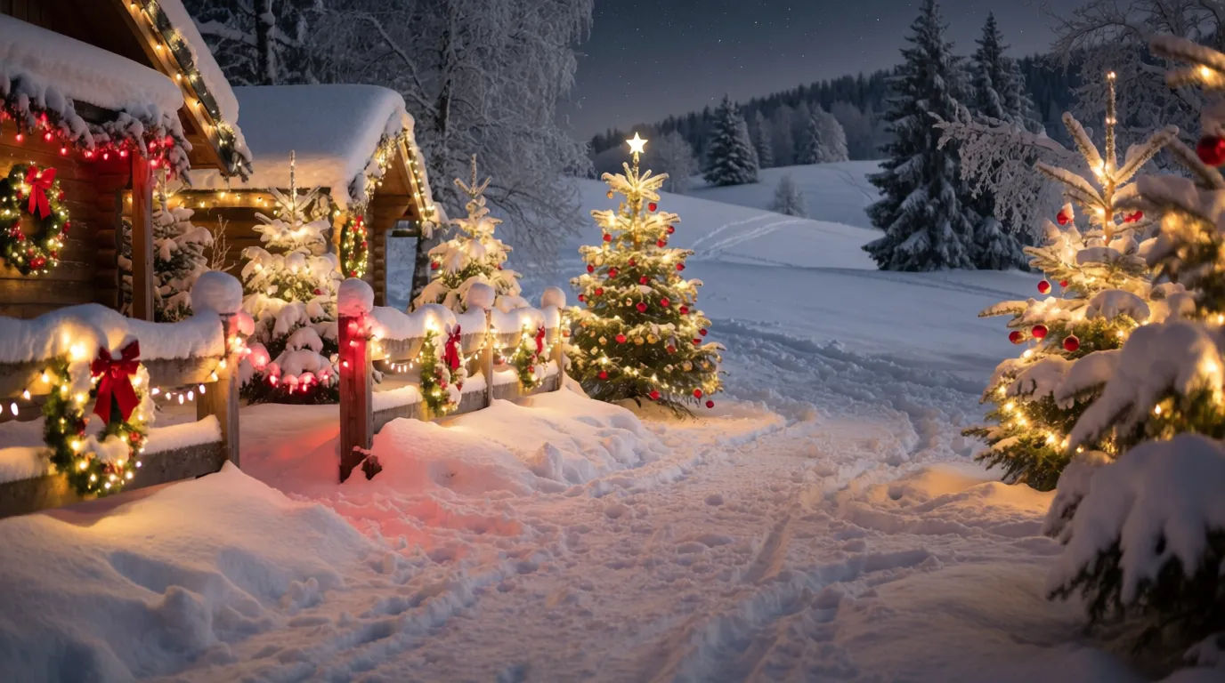 Snowy outdoor winter